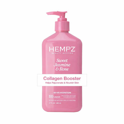 HEMPZ Body Lotion - Sweet Jasmine & Rose Daily Moisturizing Cream, Shea Butter Hand and Body Moisturizer - Hemp Lotion - Skin Care Products, Hemp Seed Oil - 17 oz. 🍁 All In One Marketplace Canada