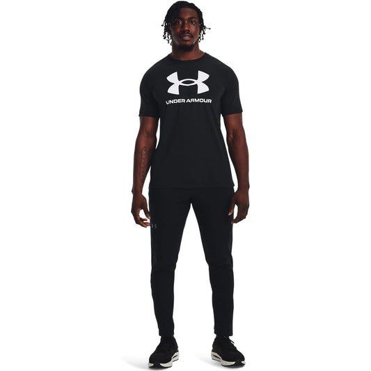 Under Armour Men's Sportstyle Logo Short Sleeve T Shirt, (001) Black / / White, Large 🍁 All In One Marketplace Canada