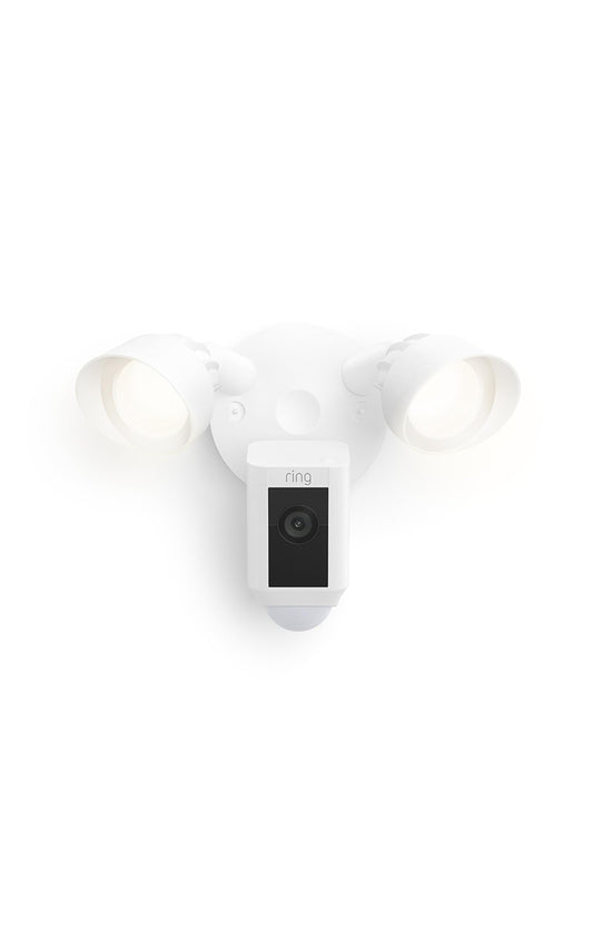 Ring Floodlight Cam Wired Plus with motion-activated 1080p HD video, White 🍁 All In One Marketplace Canada