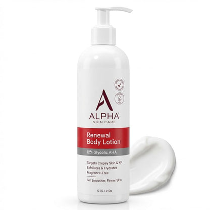 Alpha Skin Care Revitalizing Body Lotion, 12% Glycolic AHA, Daily Moisturizer, Hydrates & Exfoliates, Anti-Aging, 12 Oz 🍁 All In One Marketplace Canada