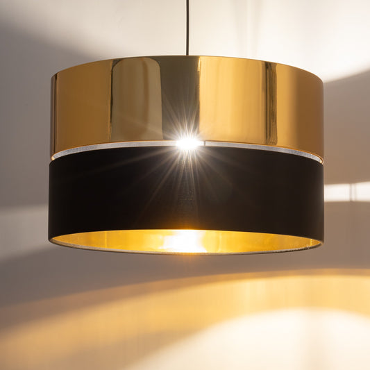 HILTON Black & Gold Pendant Ceiling Light Fixture for Kitchen Island, Dining Room & Living Room – Modern Luxury Lighting
