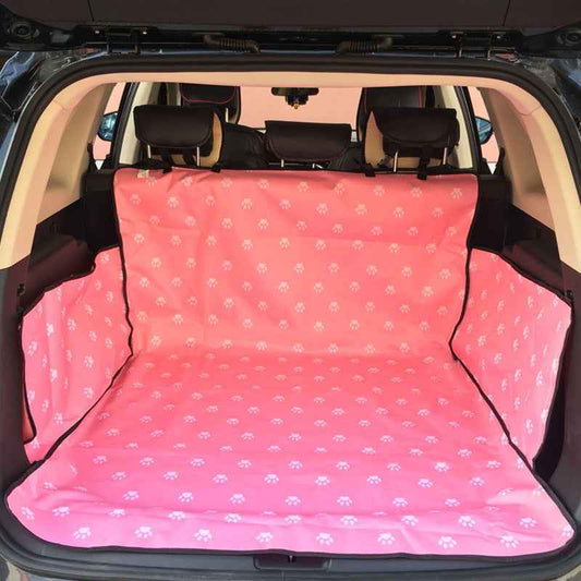 Dog Car Hammock Seat Cover – Waterproof Oxford Pet Travel Mat with Safety Harness