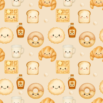 Couverture minky petit déjeuner Canadien 🧇 géante