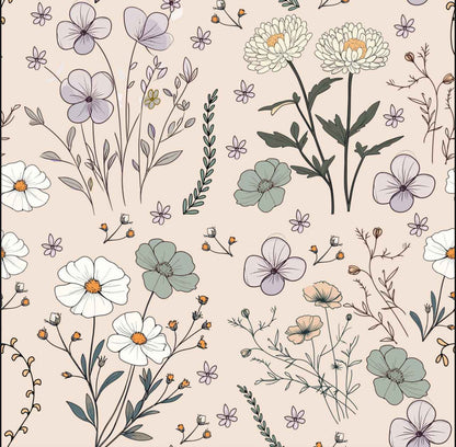 Attache-suce floral en mousseline de bambou
