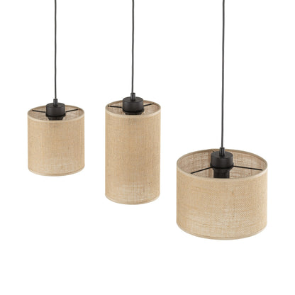 JUTE Natural Pendant  Light 3 - AURABAGS SHOP