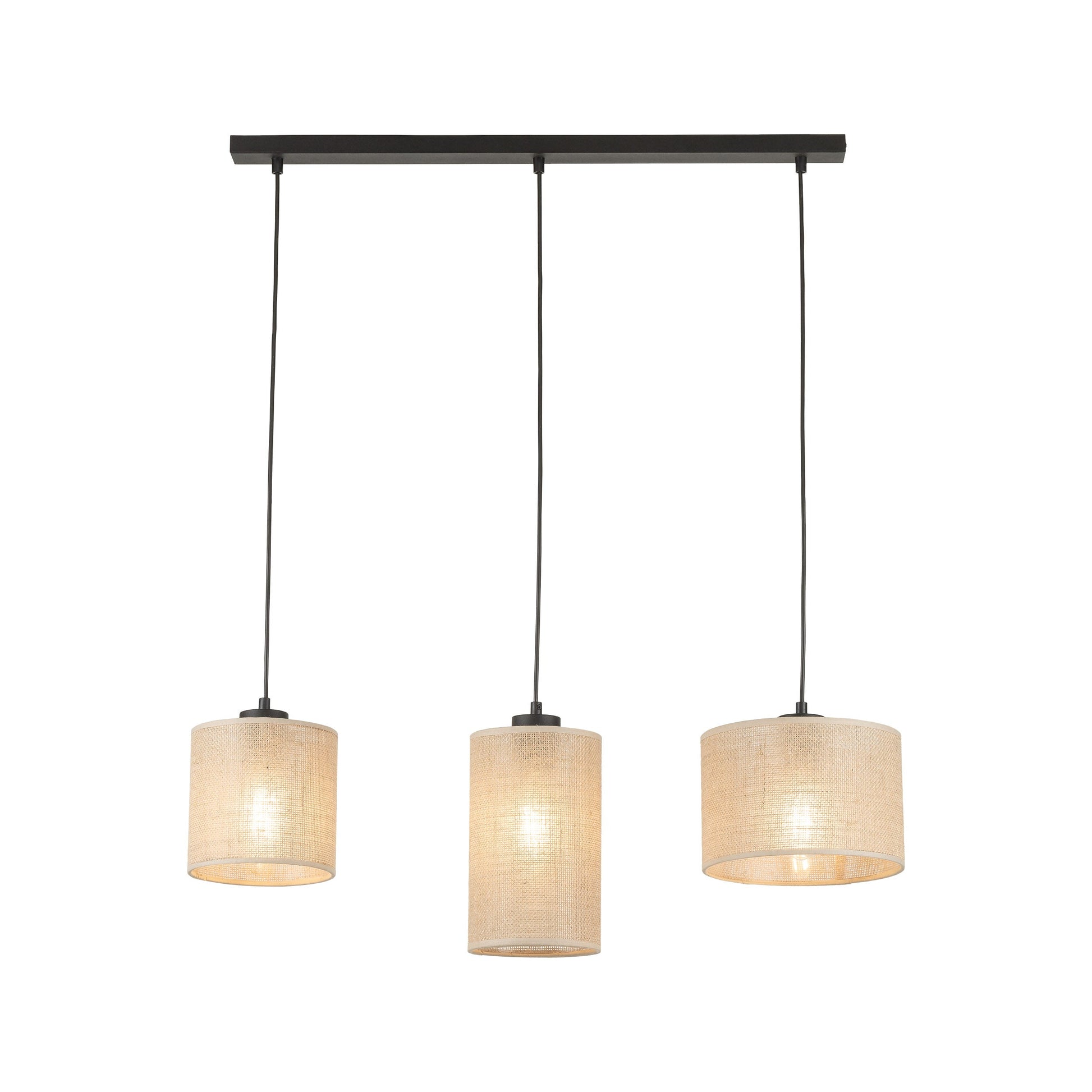 JUTE Natural Pendant  Light 3 - AURABAGS SHOP