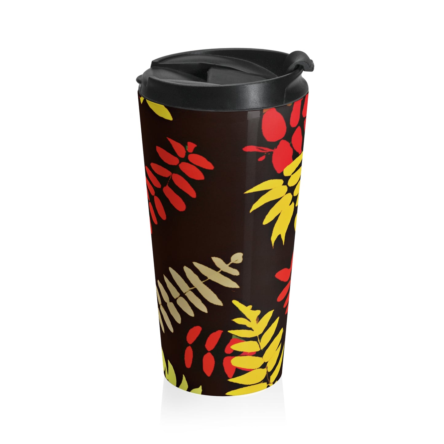 Travel Mug — Colorful Autumn Fern Stainless Steel Tumbler
