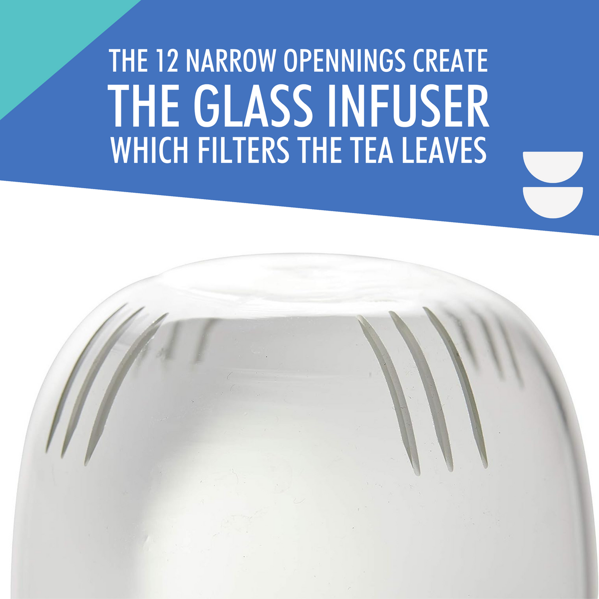 Infusion Glass Tea Cup with Infuser for Loose Tea
