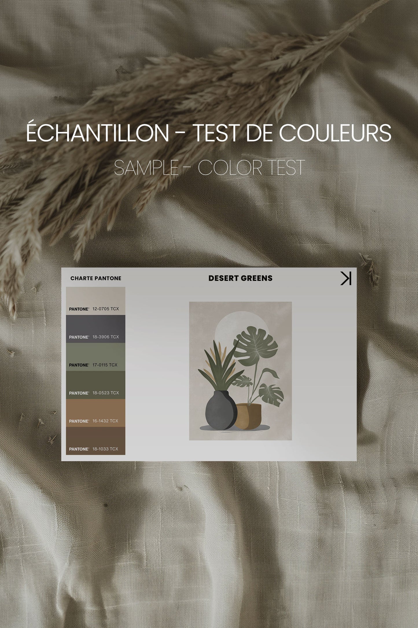 DESERT GREENS, Oeuvre sur toile étirée