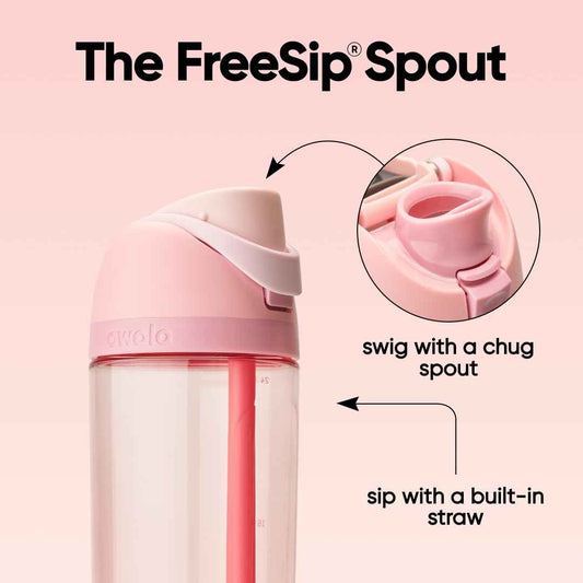 Owala FreeSip Tritan Insulated Stainless Steel Water Bottle with Straw, BPA-Free Sports Water Bottle, Great for Travel, 25 Oz, Rose Quartz 🍁 All In One Marketplace Canada