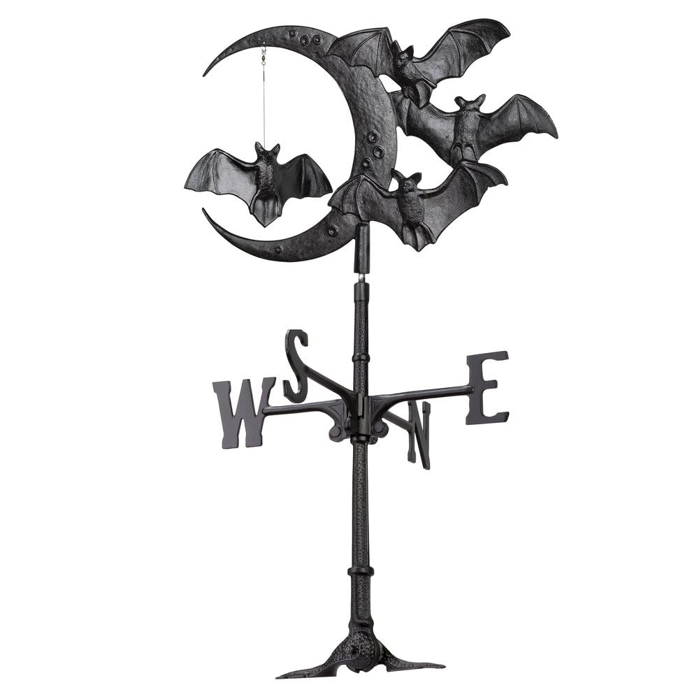 Whitehall Products Halloween Bat Rooftop Weathervane, Black