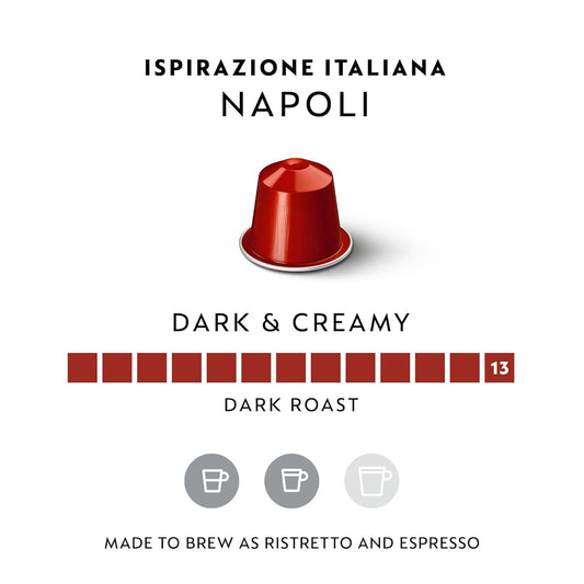 Nespresso Original Napoli Coffee Pods, Dark Roast, Intensity 13, 50 Pods 🍁 All In One Marketplace Canada