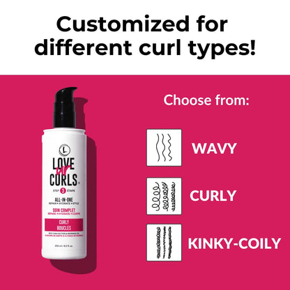 Love Ur Curls - All in One Curl Cream Styler, Curling Cream for Curly Hair, Repair, Define, Hydrate & Style, Anti Frizz with Shea Butter, 250mL 🍁 All In One Marketplace Canada