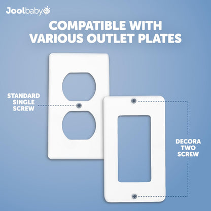 Outlet Cover Box for Child Safety (2 Pack) Duplex & Decorator Electrical Outlet Plates, Concealed Access Buttons, and Spacious Compartment - Jool Baby 🍁 All In One Marketplace Canada