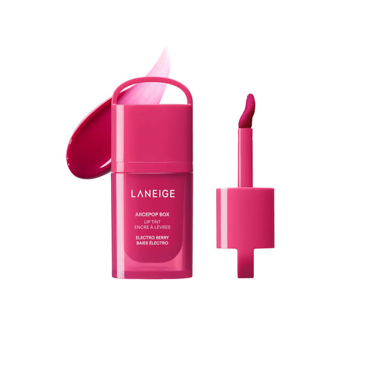 LANEIGE JuicePop Box Lip Tint: 12‑HR Hydrating Lightweight Stain with Buildable Juicy Color & Nourishing Shine, a K‑Beauty Lip Essential for Long‑Lasting Comfort, Electro Berry 🍁 All In One Marketplace Canada