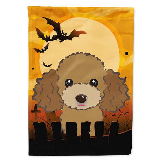 Caroline's Treasures BB1814CHF Halloween Chocolate Brown Poodle House Flag Large Porch Sleeve Pole Decorative Outside Yard Banner Artwork Wall Hanging, Polyester, House Size, Multicolor