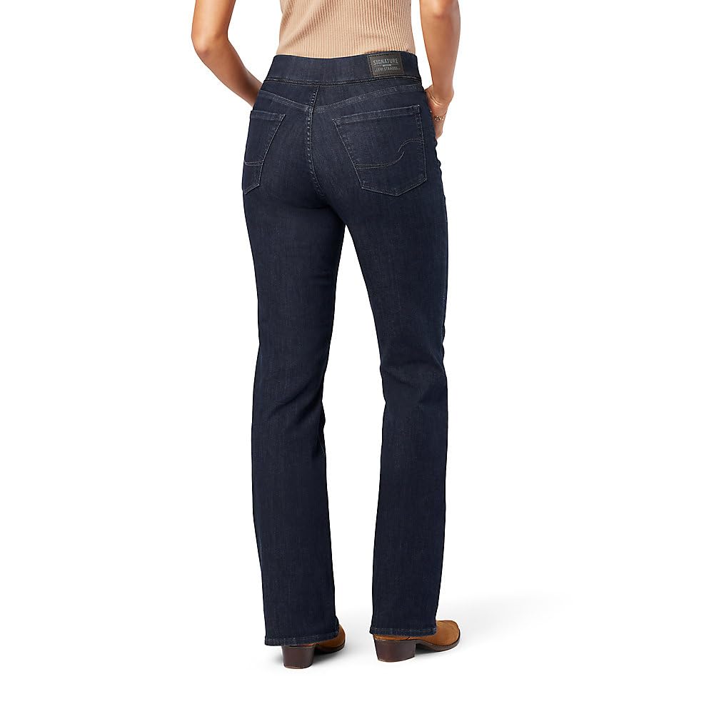 Levi Strauss Signature Gold Women's Totally Shaping Pull-on Bootcut Jeans High-Rise Stretch Denim, Shadow Nebula, 12