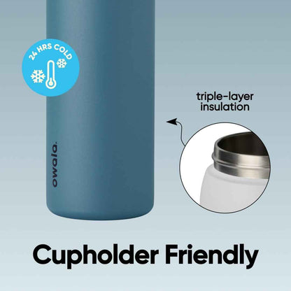Owala FreeSip Insulated Stainless Steel Water Bottle with Straw, BPA-Free Sports Water Bottle, Great for Travel, 32 Oz, Denim 🍁 All In One Marketplace Canada