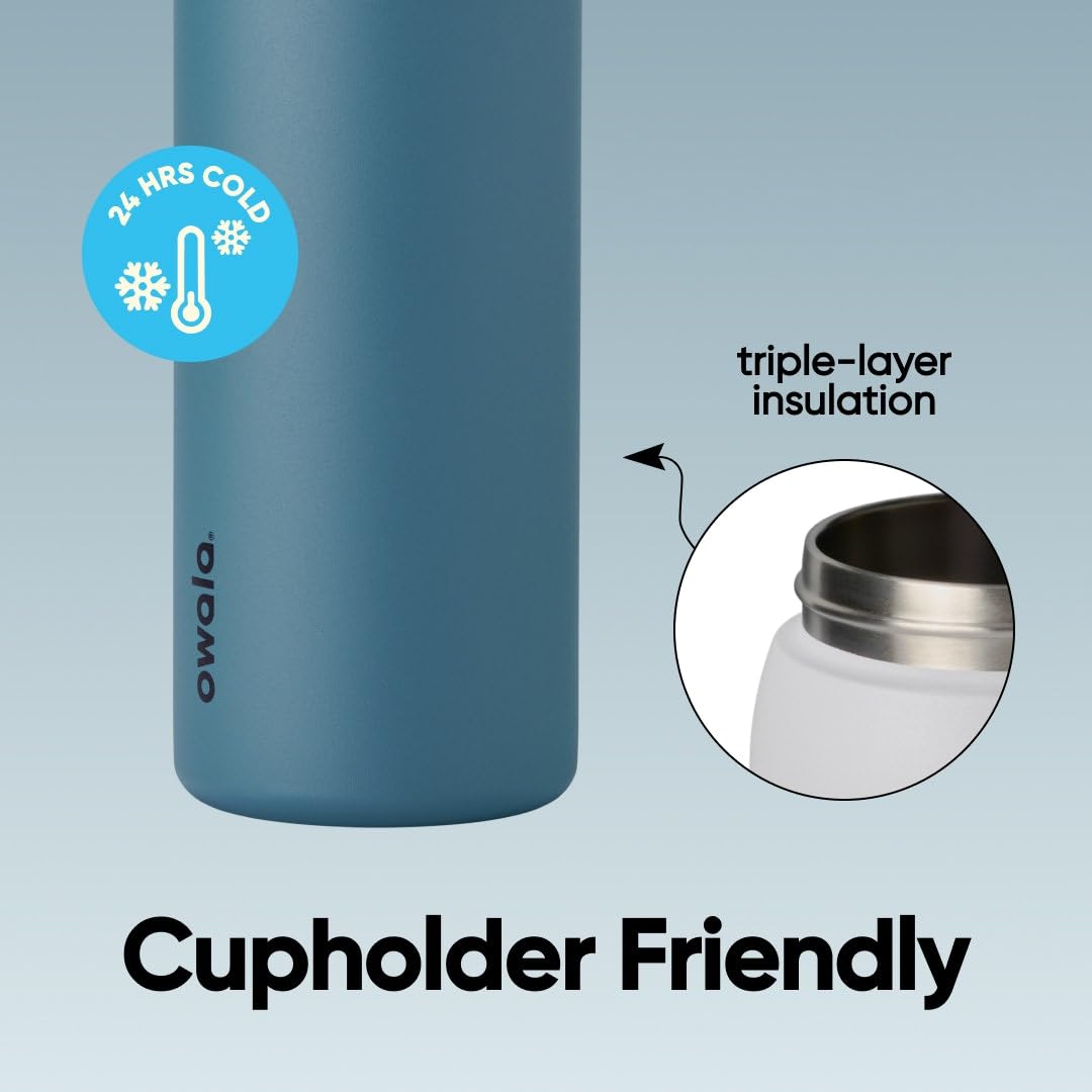 Owala FreeSip Insulated Stainless Steel Water Bottle with Straw, BPA-Free Sports Water Bottle, Great for Travel, 40 Oz, Denim 🍁 All In One Marketplace Canada