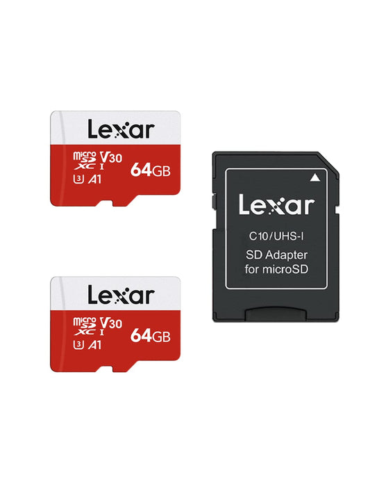 Lexar E-Series 64GB Micro SD Card 2 Pack, microSDXC UHS-I Flash Memory Card with Adapter, 100MB/s, C10, U3, A1, V30, Full HD, 4K UHD, High Speed TF Card 🍁 All In One Marketplace Canada