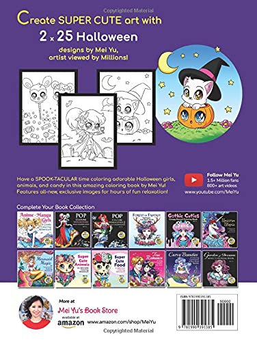 Super Cute Halloween: Spooky Cute Coloring Book (Large Hardcover): Cute Coloring Book for Kids, Teens & Young Adults with Fun Coloring Pages of Adorable Animals, Yummy Candies, Spooky Ghosts, & Kawaii Monsters (Large 8.25"x11" Hardcover)