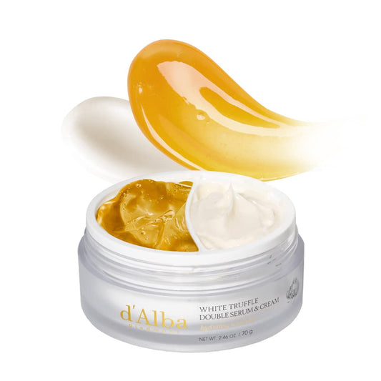 d'alba Piedmont Italian White Truffle Double Serum & Cream, Vegan Skincare, 2-in-1 Customizable Hydrating Cream with White Truffles, Suitable for All Skin Types 🍁 All In One Marketplace Canada