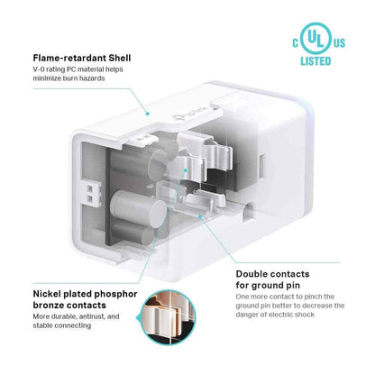 Kasa Smart Plug Mini by TP-Link (HS103P2) - Smart Home WiFi Outlet Works with Alexa, Echo and Google Home, No Hub Required, Remote Control, 2.4GHz WiFi Required, 15 Amp, UL Certified, 2-Pack, White 🍁 All In One Marketplace Canada