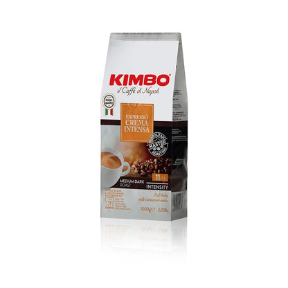 Kimbo Espresso Crema Intensa | Whole Bean Coffee | Medium Dark Roast, Intensity 11/13 | Roasted, Blended and Made in Italy | 1kg / 2.2lb Bag 🍁 All In One Marketplace Canada