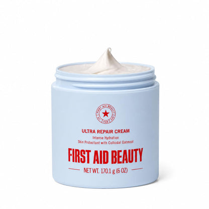First Aid Beauty - Ultra Repair Cream - Intense Hydration Face & Body Moisturizer - Whipped Colloidal Oatmeal Clinically Proven to Strengthen Skin Barrier in 7 Days - Helps Relieve Eczema, 6 oz 🍁 All In One Marketplace Canada