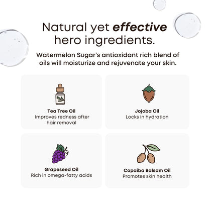 Bushbalm Ingrown Hair Oil - Targets Ingrown Hairs, Razor Bumps and Post Shave Irritation - Soothes and Hydrates Skin, 30 ml - Watermelon Sugar 🍁 All In One Marketplace Canada