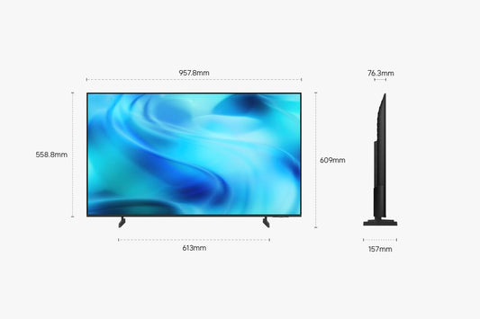 Samsung 43 inch 4k TV, U8000H, UHD, Smart TV, LED, HDR, Crystal Processor, 4k Upscaling, Dolby 2.0, Gaming Hub, Q Symphony, 3 HDMI, Metal Stream Design, Samsung TV, Television (UN43U8000HFXZC, 2026)