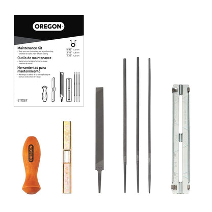 Oregon Universal Chainsaw Field Sharpening Kit - Includes 5/32-inch, 3/16-inch, and 7/32-inch Round Files, Flat File, Handle, Filing Guide, and Pouch 🍁 All In One Marketplace Canada