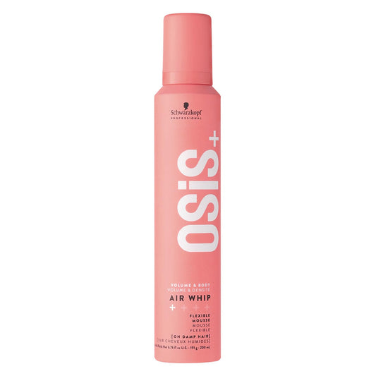 Schwarzkopf Professional OSiS+ Airwhip Flexible Volume Mousse | Non-Crunchy, Light to Medium Hold | Hair Volume & Body | Heat Protection up to 250°C/450°F| For All Hair Types, 200mL 🍁 All In One Marketplace Canada
