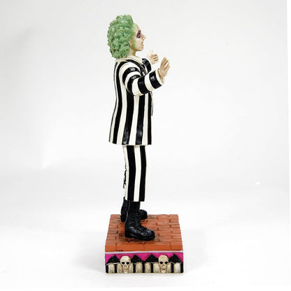 Enesco Beetlejuice by Jim Shore Classic Standing Pose Beetlejuice Figurine- Resin Hand Painted Crafted Collectible Figurines Halloween Home Decor Statue, 7.01 Inch