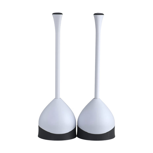 Clorox Toilet Plunger with Hideaway Caddy, Set of 2 – for Bathroom Organization and Storage, Bathroom Accessories, Toilet Unclogger, with Holder, White 🍁 All In One Marketplace Canada
