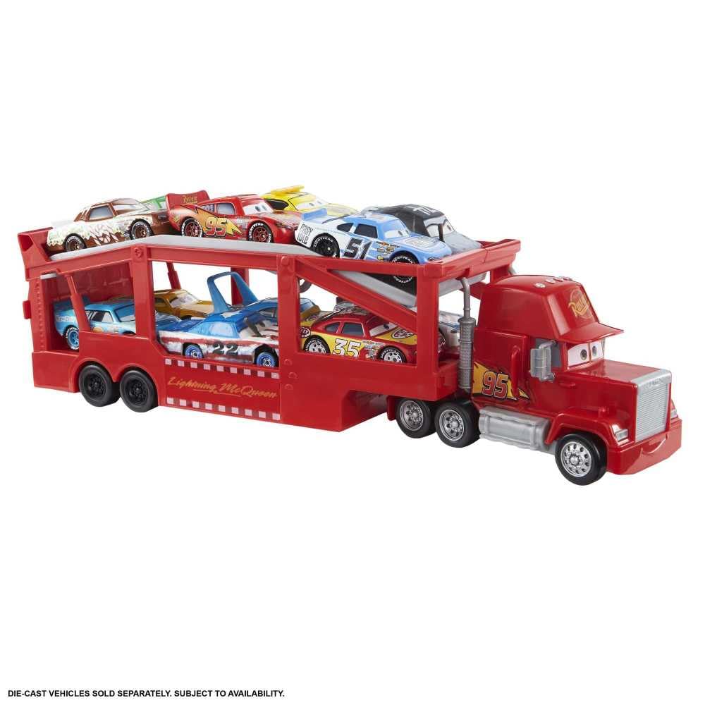 Mattel Disney Pixar Cars Mack Hauler, 13-inch Toy Transporter Truck with Ramp & Carry Storage for 12 Vehicles, Toy for Kids Ages 4 Years Old & Up 🍁 All In One Marketplace Canada