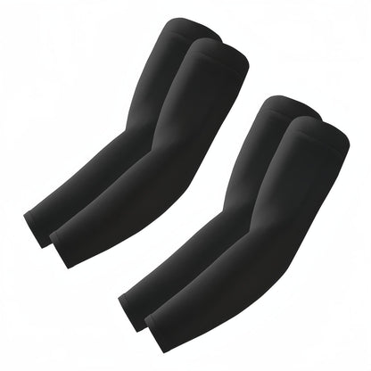 ROXUN 2 Pairs Arm Sleeves, Cooling UV Sun Protection Sports Compression for Men/Women 2 Black 🍁 All In One Marketplace Canada