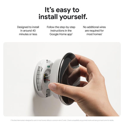 Google Nest Learning Thermostat (4th Gen) with Temp Sensor - Obsidian 🍁 All In One Marketplace Canada
