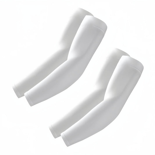 ROXUN 2 Pairs Arm Sleeves, Cooling UV Sun Protection Sports Compression for Men/Women 2 White 🍁 All In One Marketplace Canada