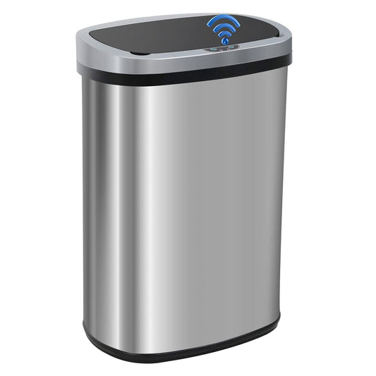FDW Garbage Can 13 Gallon 50 Liter Kitchen Trash Can for Bathroom Bedroom Home Office Automatic Touch Free High-Capacity with Lid Brushed Stainless Steel Waste Bin 🍁 All In One Marketplace Canada