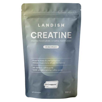 Landish Creatine Monohydrate Powder – Creapure®, German-Made Micronized Creatine – Canadian Brand – Increases Muscle Mass & Improves Strength – For Women & Men – Vegan –Unflavoured – 300 g (60 Servings) 🍁 All In One Marketplace Canada