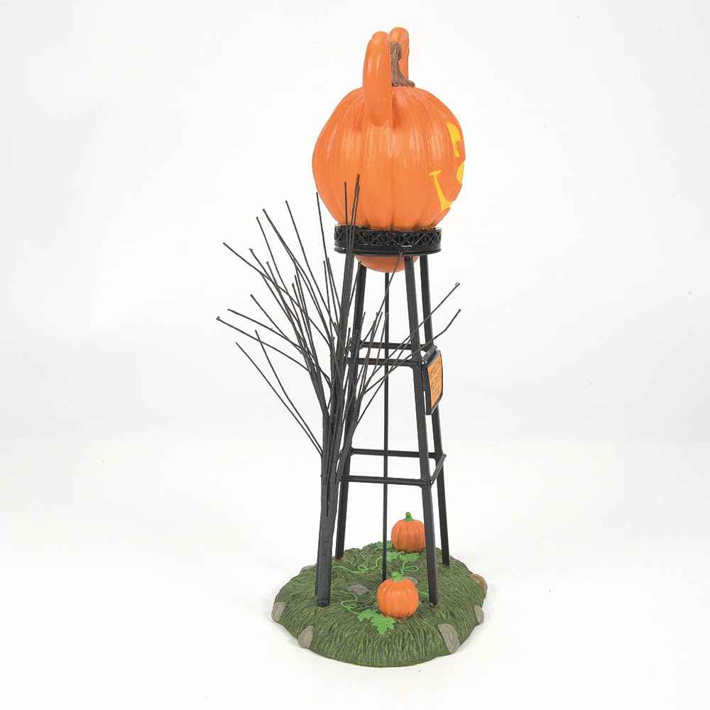 Department 56 Disney Village Halloween Pumpkintown Accessories Mickey Mouse Water Tower Figurine, 12.01 Inch, Multicolor