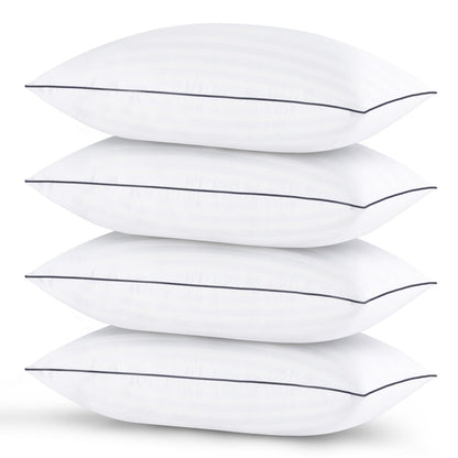 Pillows Standard Size Set of 4 - Bed Pillows for Sleeping 4 Pack, Cooling Supportive Hotel Pillows with Premium Soft Down Alternative Fill for Side Stomach and Back Sleepers 🍁 All In One Marketplace Canada