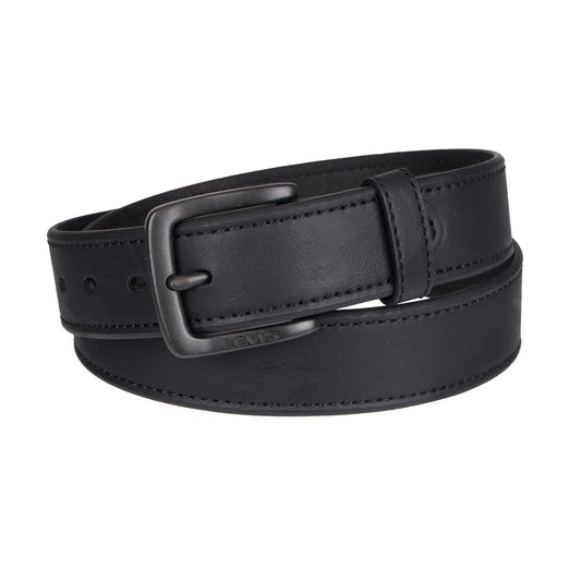Levi's Casual Belt-Dress for Men Jeans with Thick Strap and Buckle, Matte black, Large (38-40) 🍁 All In One Marketplace Canada