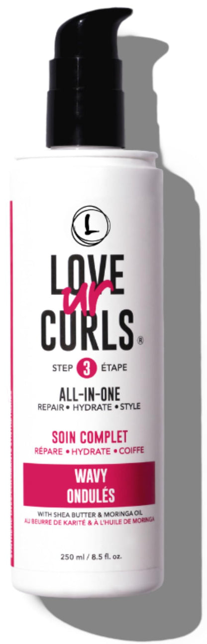 Love Ur Curls - All in One Curl Cream Styler, Curling Cream for Wavy Hair, Repair, Define, Hydrate & Style, Anti Frizz with Shea Butter, 250mL 🍁 All In One Marketplace Canada