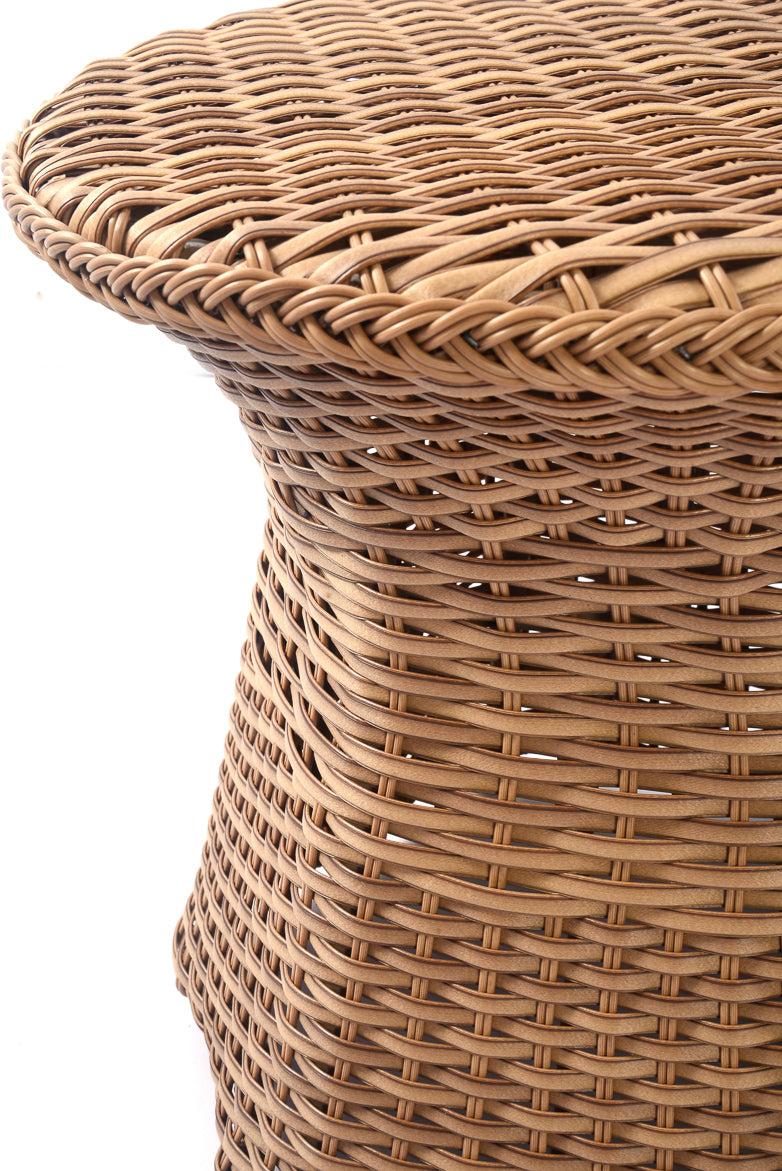 Emmett 3-Piece Wicker Outdoor Swivel Chair Bistro Set - AURABAGS SHOP