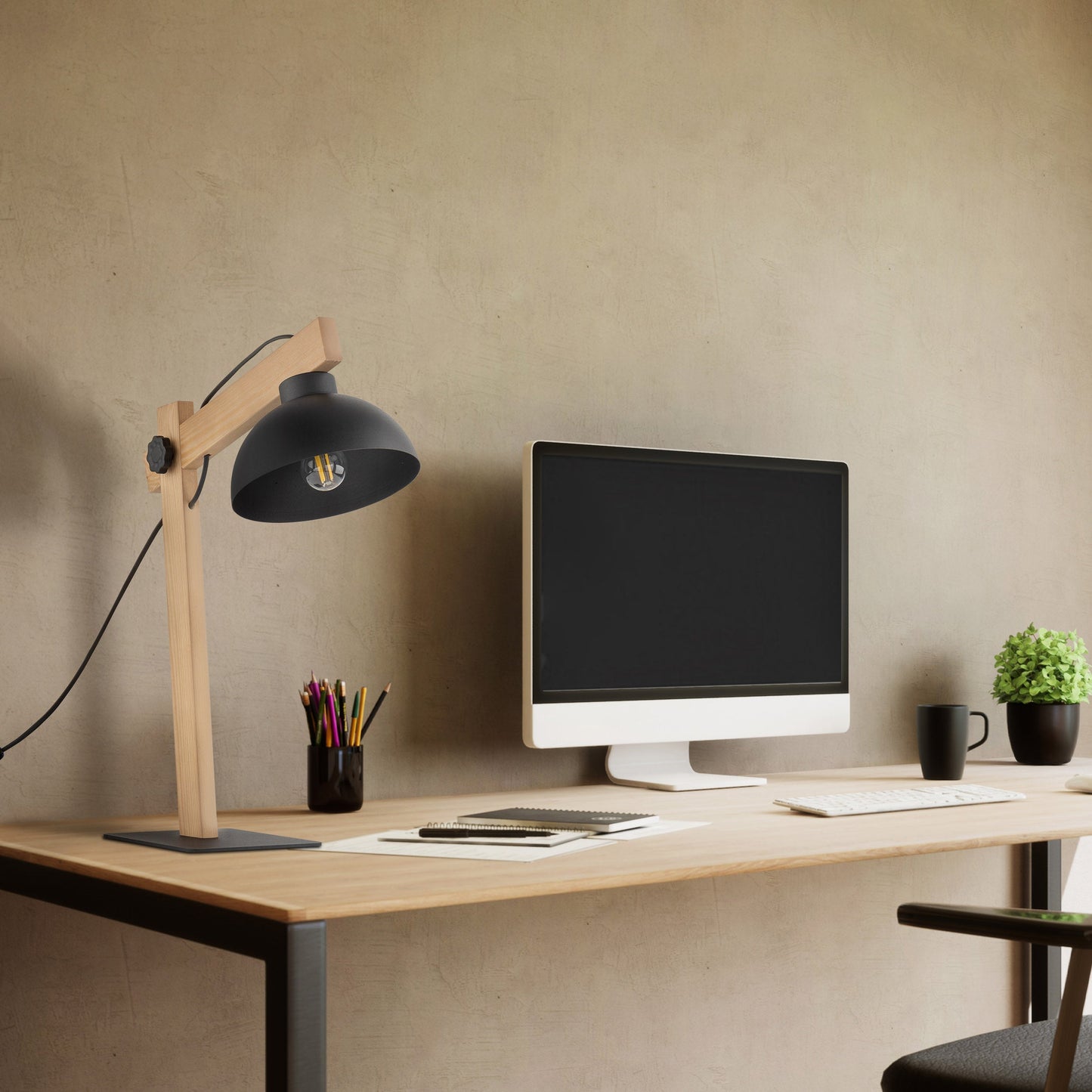 OSLO Black Scandinavian Night Lamp - AURABAGS SHOP