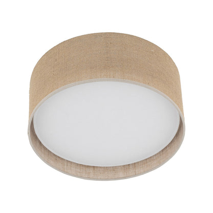 JUTE Natural Woven Flush Mount Ceiling Light Fixture for Kitchen, Hallway & Living Room – Scandinavian Minimalist Lighting - AURABAGS SHOP