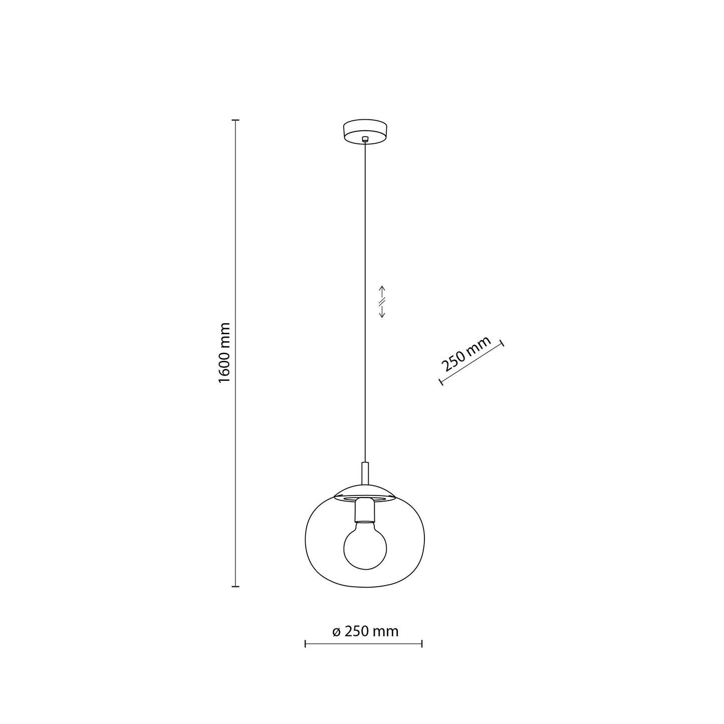 VIBE Graphite Glass Scandinavian Pendant Light - AURABAGS SHOP