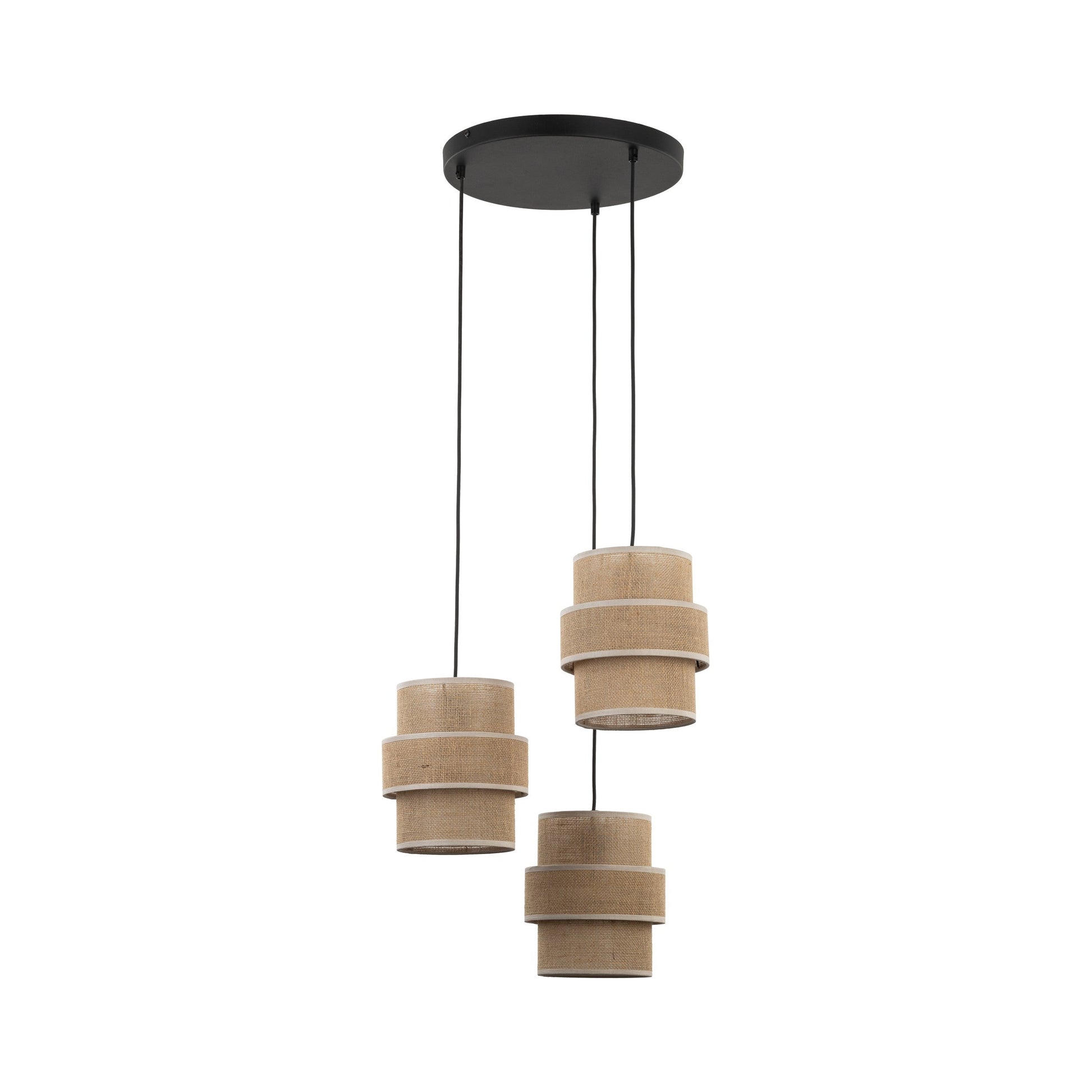 CALISTO JUTE Natural Pendant Lamp 3 - AURABAGS SHOP